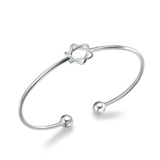 S925 sterling silver bracelet wholesale, hexagram bracelet, Korean version of sterling silver jewelry