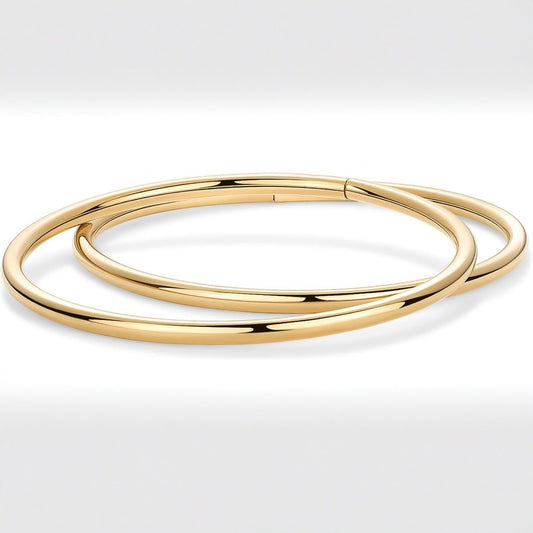 Bracelet Women's Stainless Steel Polished Round Wire Bracelet DIY Stacked Women's Bracelet