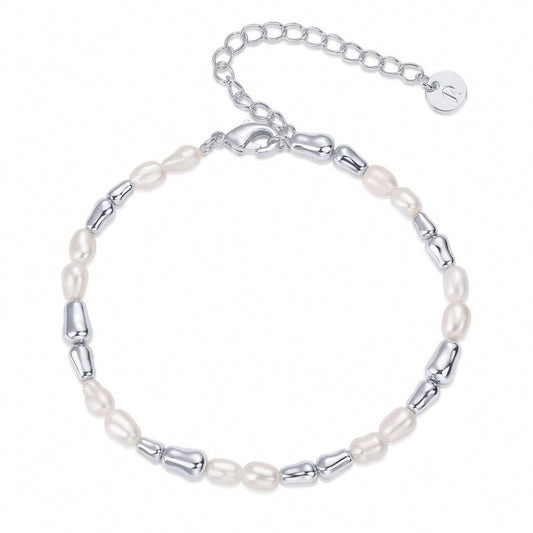 Droplet Pearl Bracelet Gold Irregular Baroque Pearl Mother's Day Gift Gold Chain Pearl Bracelet