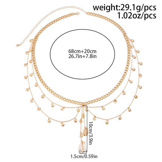 European and American sexy metal star butterfly waist chain Waist chain beach wind pearl chain fringed body chain